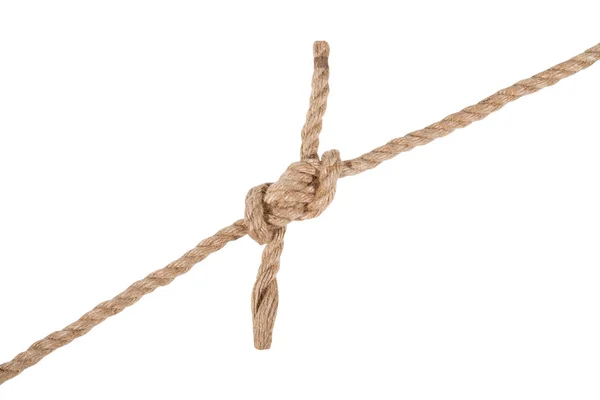 Een andere kant van hunter's Bend Knot verbinden touwen — Stockfoto