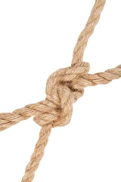 Hunter's Bend Knot aansluiten twee touwen close-up — Stockfoto