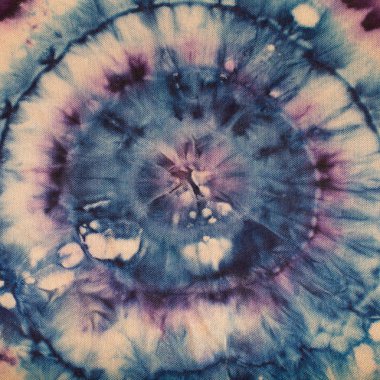 soyut mavi eşmerkezli daireli batik