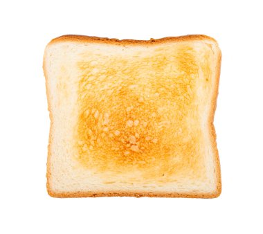 izole tost ekmeği dilim üst görünümü