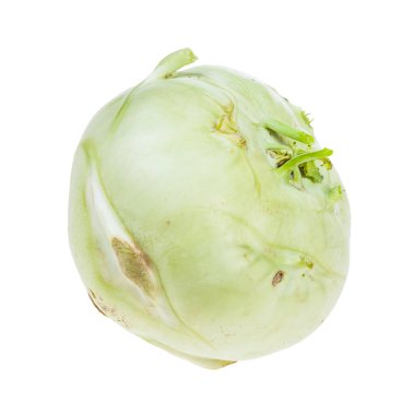 kohlrabi lahana izole tek taze kök
