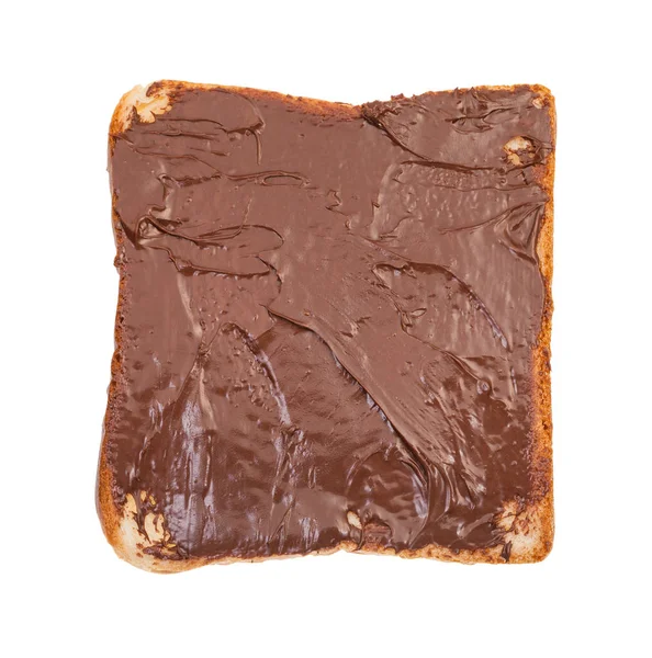 Panino con pane tostato e cacao e crema di nocciole — Foto Stock