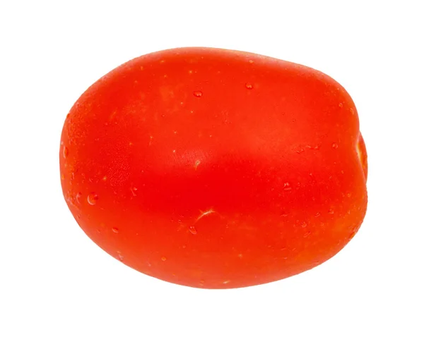 Боковой вид спелого красного сливового помидора изолирован — стоковое фото