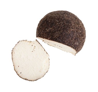 karabiber ile kaplanmış peynir üst görünümü