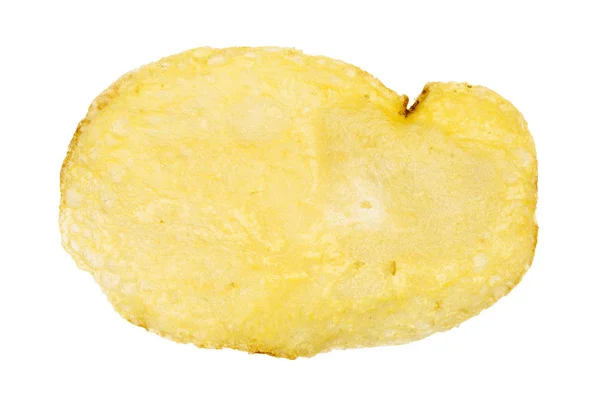 Salted potato chip isolated on white — Stock Photo, Image