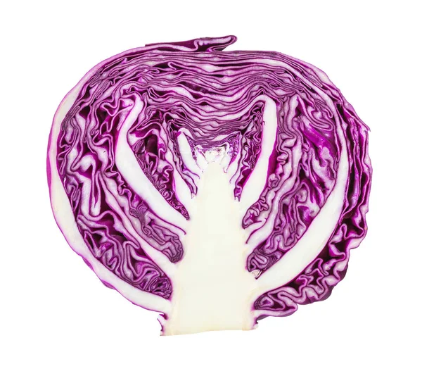 Cross-section of red cabbage cabbagehead — Stock Photo, Image