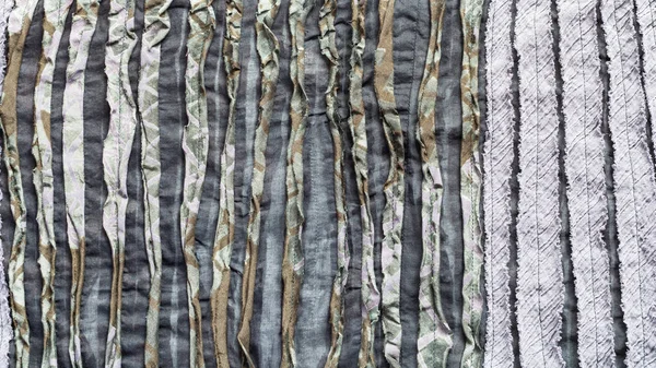 Oberfläche des Schals aus geschnitztem Stoff genäht — Stockfoto