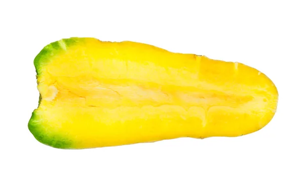 Sliced ripe organic uzbek yellow carrot isolated — Stock Photo, Image
