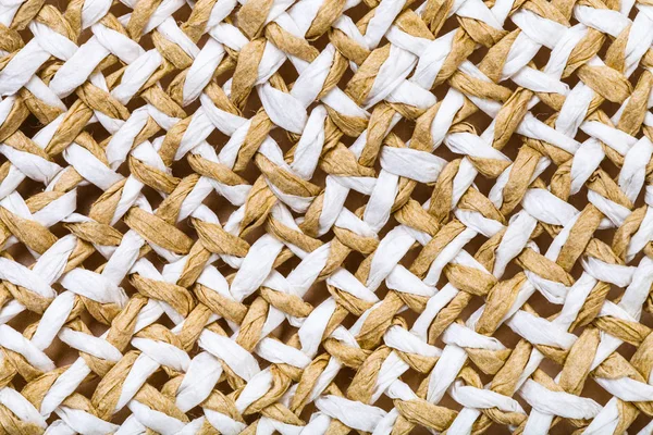 Detail of straw hat from interwoven toyo fibers — Stock Photo, Image