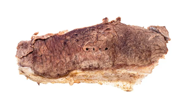 白地に隔離された一枚の牛肉 — ストック写真