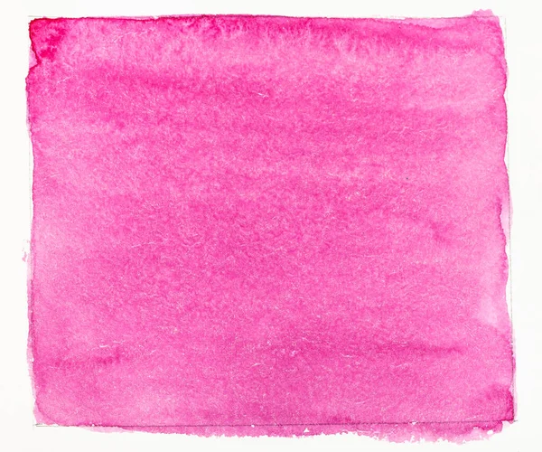 Abstrakt Gefärbte Rosa Quadratische Hand Gemalt Mit Aquarellfarbe Auf Weißem — Stockfoto