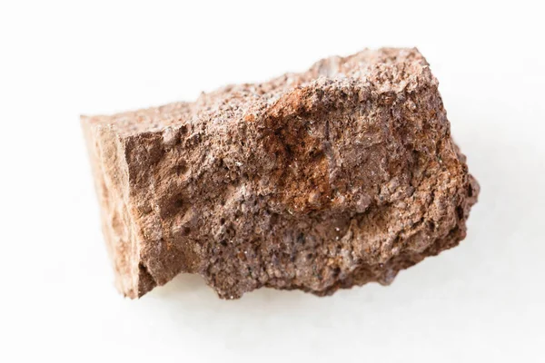 Detailní Záběr Vzorku Přírodního Minerálu Geologické Sbírky Drsná Bauxite Hornina — Stock fotografie