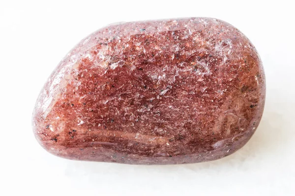 Склепіння Зразка Природного Мінералу Геологічної Колекції Відполірованого Червоного Авентюринового Каменю — стокове фото