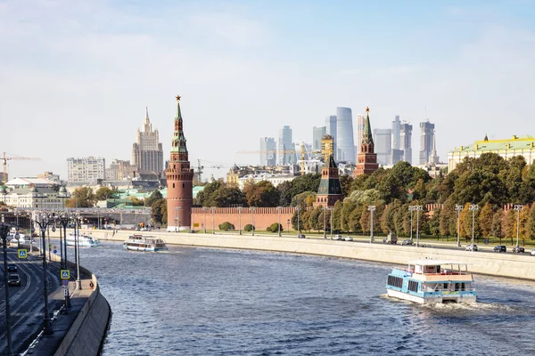 Moscú Rusia Septiembre 2020 Vista Ciudad Moscú Con Río Moskva — Foto de Stock