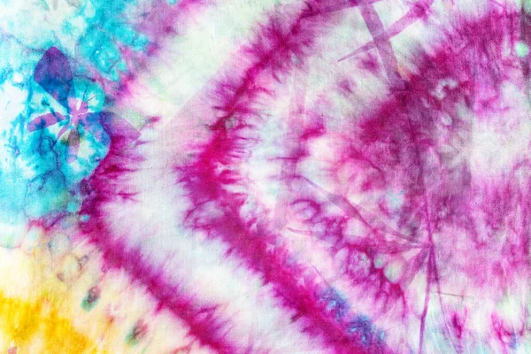 Tło Tekstylne Detal Kolorowego Jedwabnego Szalika Batik Ręcznie Rysowaną Gałązką — Zdjęcie stockowe