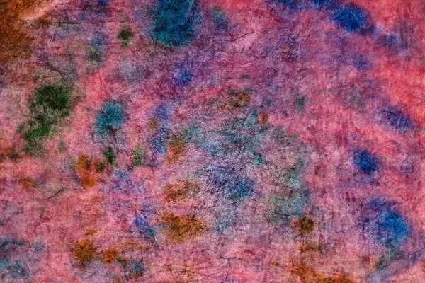 Sfondo Tessile Velluto Rosa Macchiato Tecnica Batik Astratta Tie Dye — Foto Stock