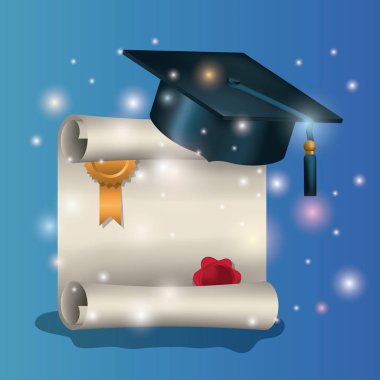 Mezuniyet Kartı şapka ve diploma