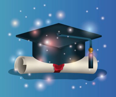 Mezuniyet Kartı şapka ve diploma