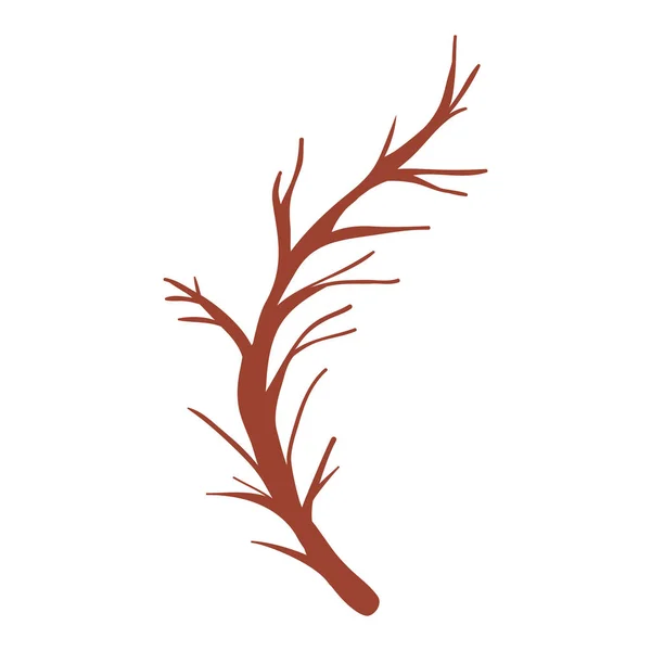 Pohon musim gugur branche kayu - Stok Vektor