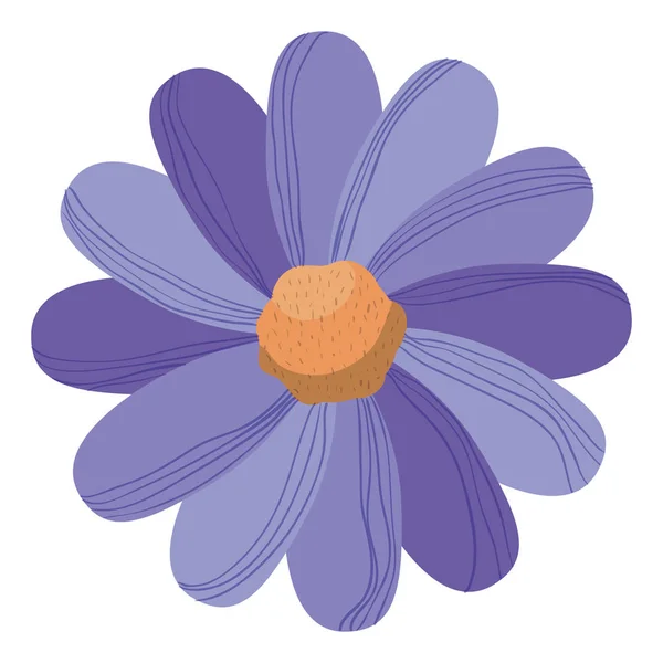 Szép virágos dekoratív ikon — Stock Vector