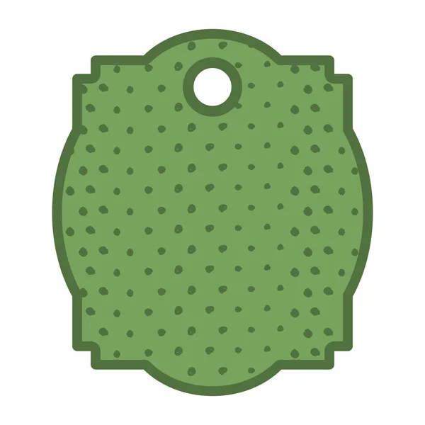 Étiquette commerciale pointillée icône isolée — Image vectorielle