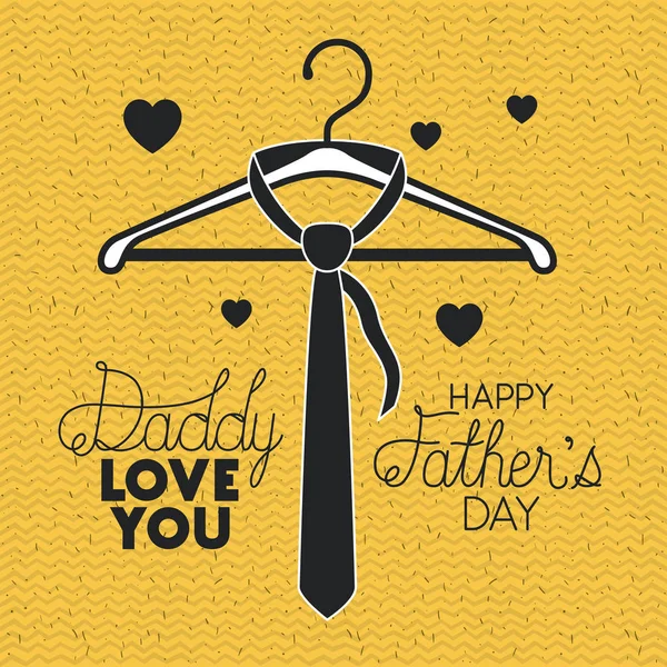 Boldog Apák napja, a nyakkendő függő — Stock Vector