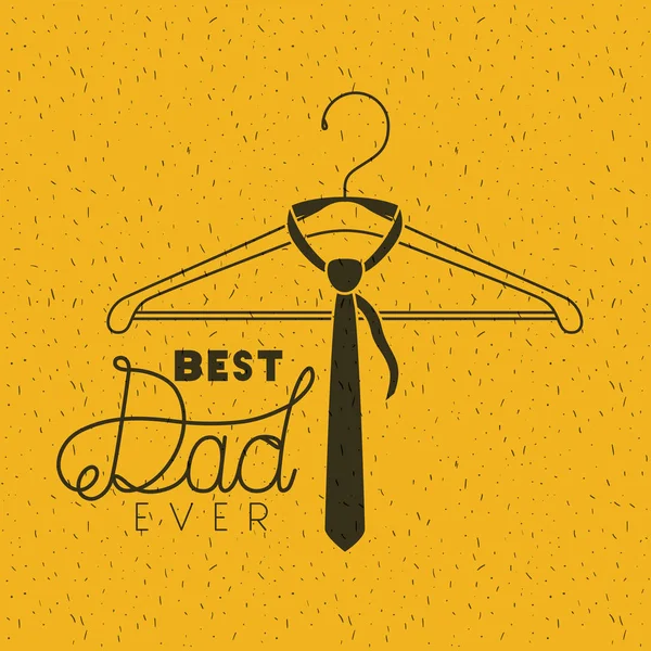 Счастливый день отцов с галстуком висит — стоковый вектор