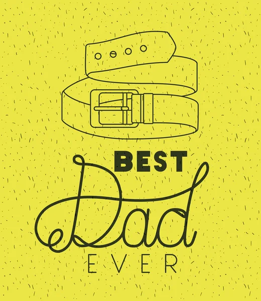 Heureux père carte de jour avec ceinture — Image vectorielle