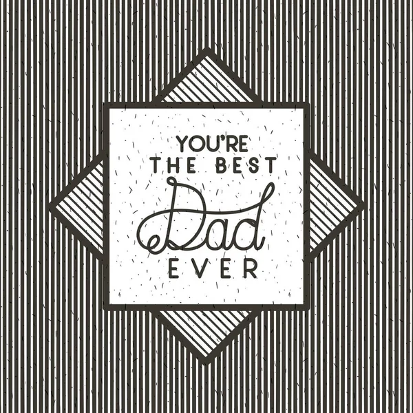 Gelukkig vaders dag kaart embleem — Stockvector