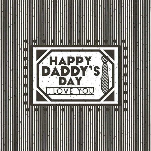 Feliz padre día tarjeta sello — Vector de stock