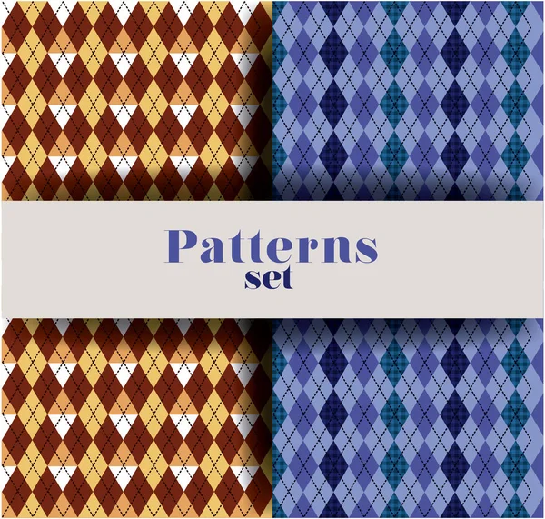 Taxtile geometric patterns set — Stock Vector