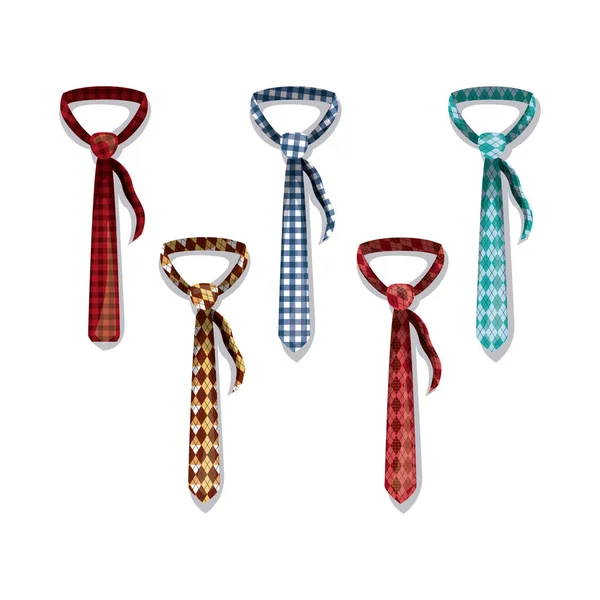 设置 elegants 领带图标 — 图库矢量图片