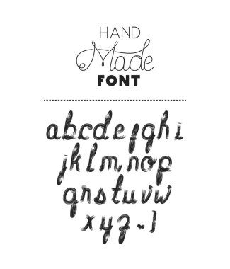 El yapımı yazı tipi alfabe