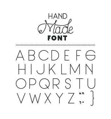 El yapımı yazı tipi alfabe