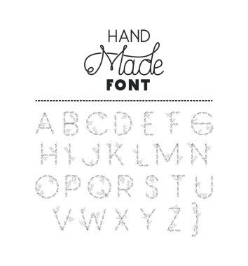 El yapımı yazı tipi alfabe