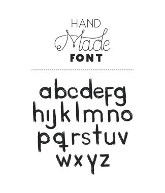 El yapımı yazı tipi alfabe