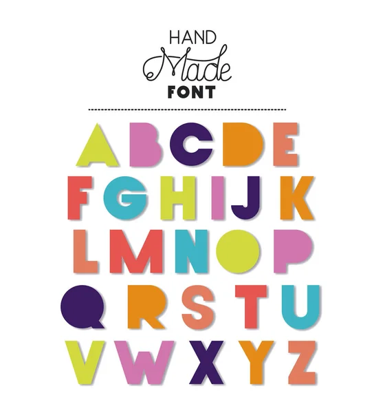 Hand made font alphabet — Stock Vector