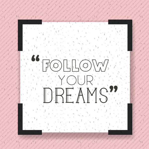 Dream message con fuente hecha a mano — Vector de stock