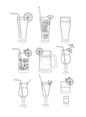 en iyi içecek Icons set
