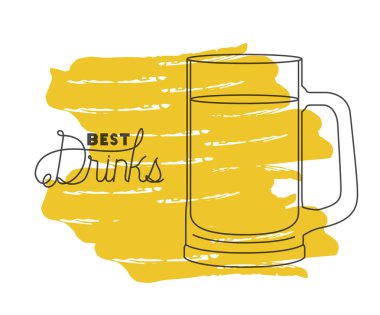 çizilmiş en iyi içecek kavanoz