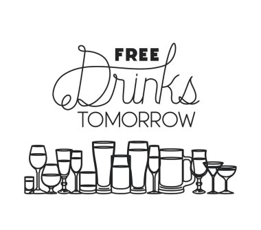 Bedava içki Icons set