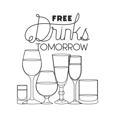 Bedava içki Icons set