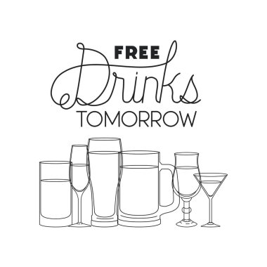 Bedava içki Icons set