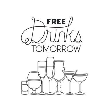 Bedava içki Icons set