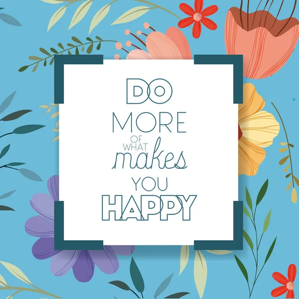 Make it happy message with hand made font — Stock Vector