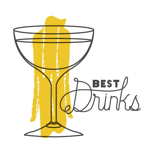 Meilleure tasse de boisson icône dessinée — Image vectorielle