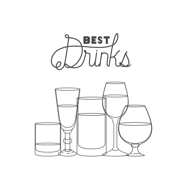 Készlet ikonok-legjobb italok — Stock Vector