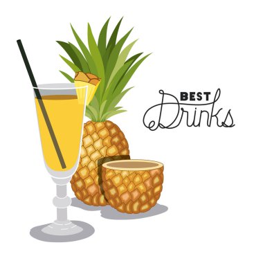 taze ananas meyve tropikal kokteyl