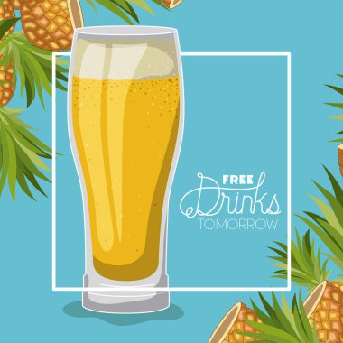 Cam etiketindeki ücretsiz içecek