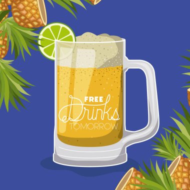 Cam etiketindeki ücretsiz içecek